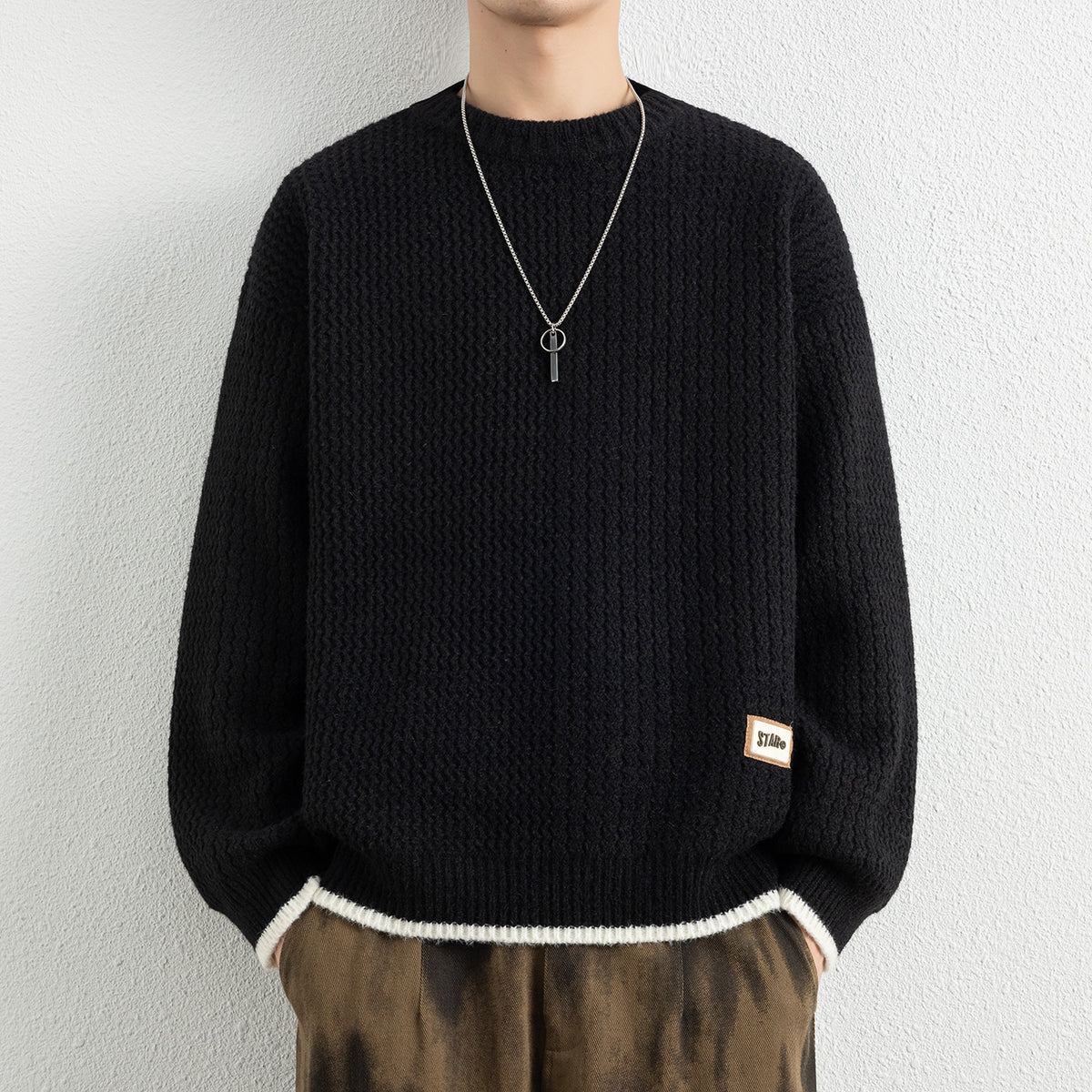 Men's Designer Style Thickened Loose Soft Knit Sweater