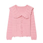 wave collar knitted sweater