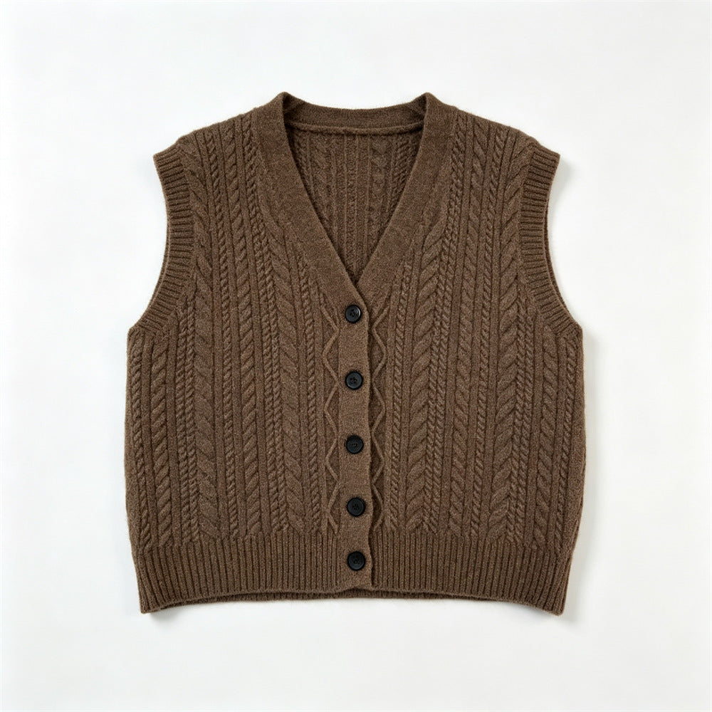 V-neck vest sweater for women