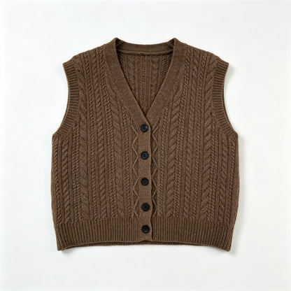 V-neck vest sweater for women