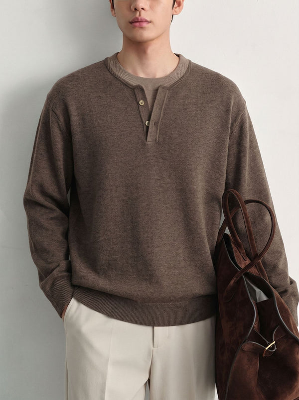 Color blocking long sleeved loose sweater