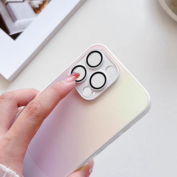 Gradient Matte Phone Case with Lens Film