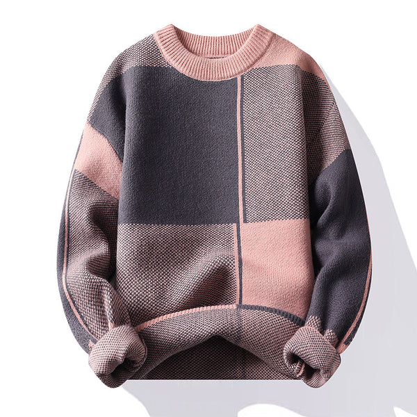 Casual Geometric Knit Sweater