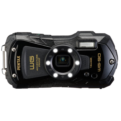 Pentax WG-90 16MP 5x Zoom Tough Compact Camera - Black