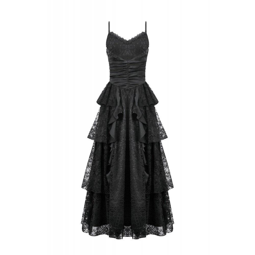 Robe gothique en satin et dentelle Dark in Love