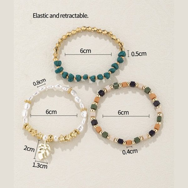 Vintage Pearl Ornamental Stone Bracelet