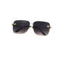 ZXRCYYL Fashion Square Glasses with Bee Detail, Metal Frame, Gradient AC Lens, Unisex Eyewear