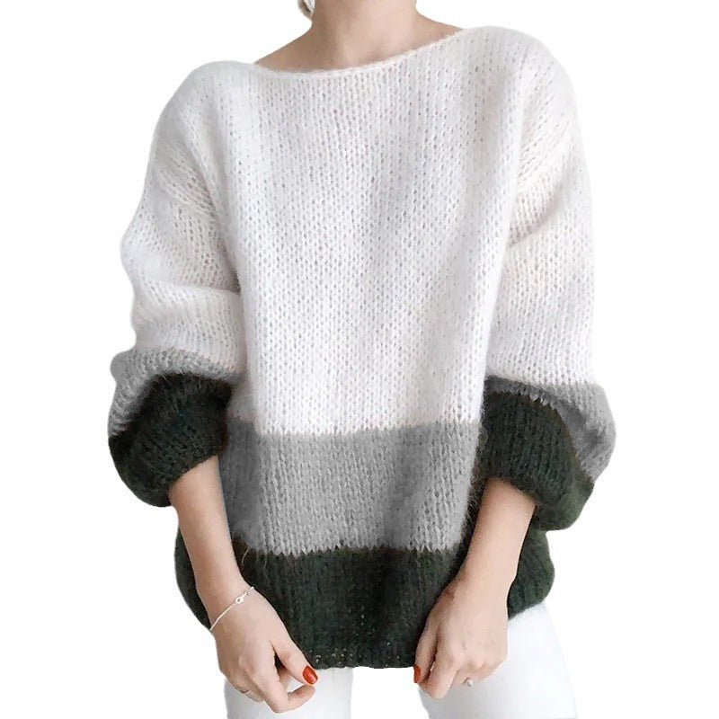 Womens Knitted Sea Furry Sweater