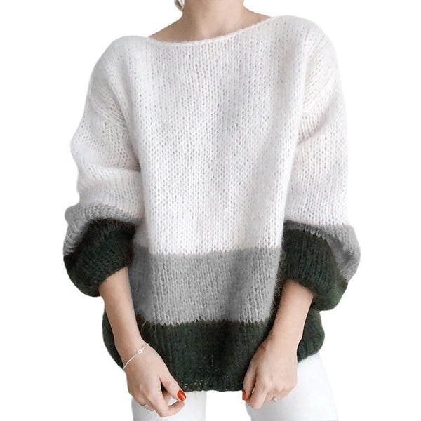 Womens Knitted Sea Furry Sweater