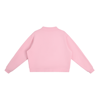 Waran Fleece Mock-Neck Crew Sweatshirt