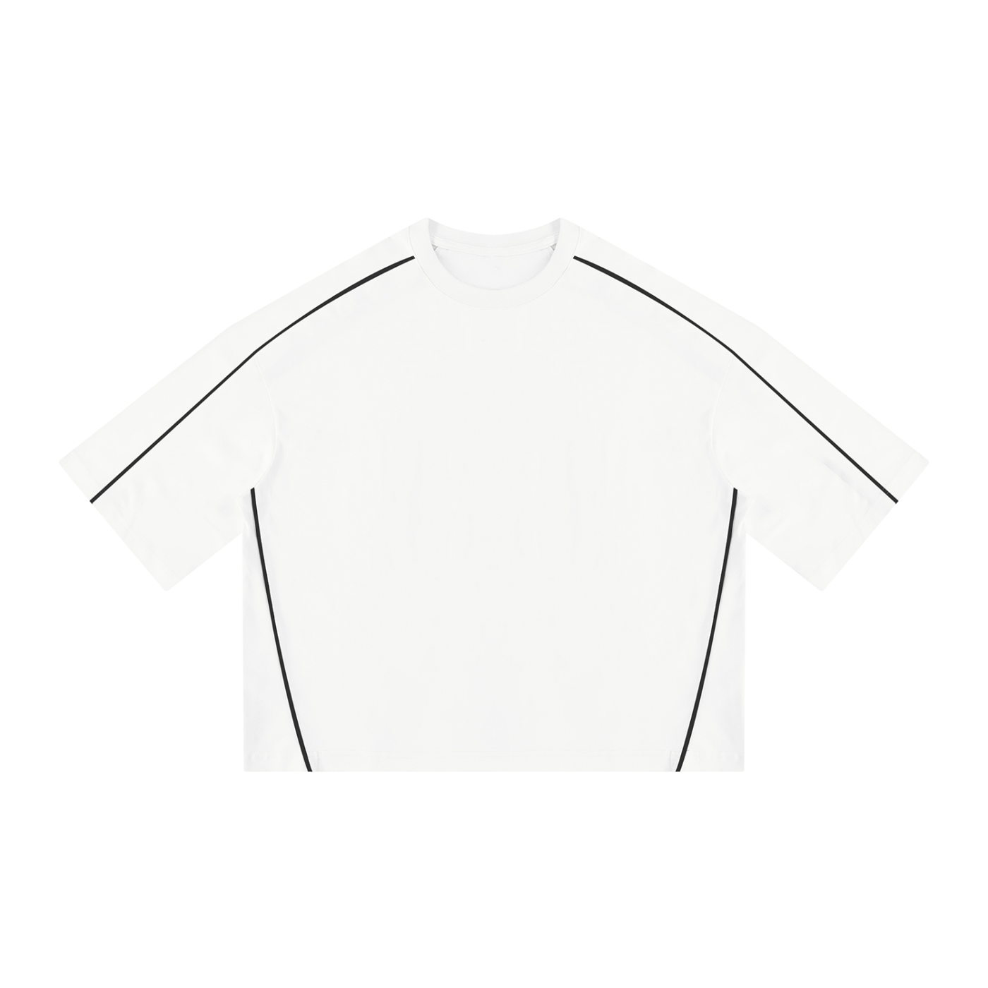 Unisex Heavyweight Boxy Piping T-Shirt
