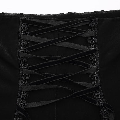 Punk Rave – Belladonna Goth Rose Fishtail Skirt