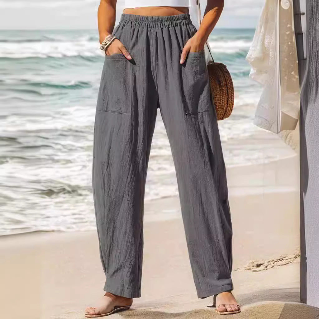 Women's Cotton Linen Casual Pants