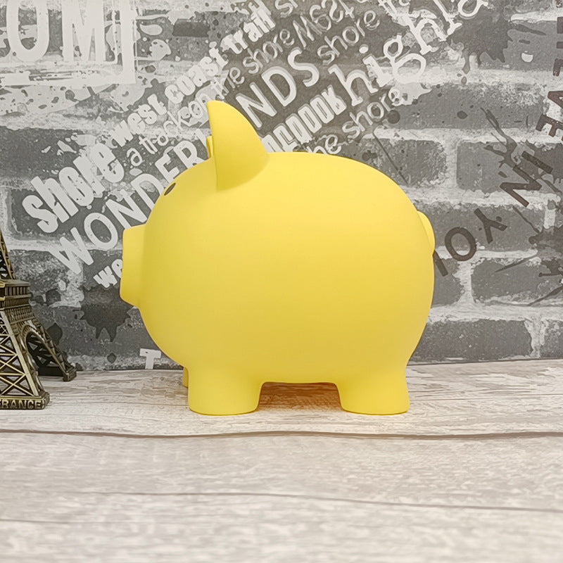 Children's Cute Cartoon Vinyl Pig Coin Bank Children Can't Break