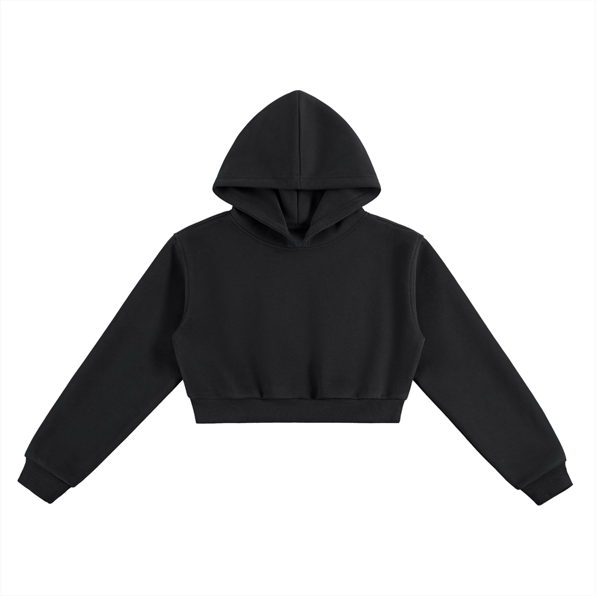 Womens Cropped stringless Hoodie