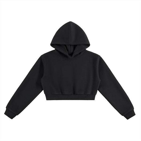 Womens Cropped stringless Hoodie