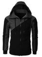 Sweat à capuche zippé color block pour homme