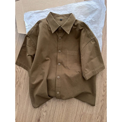 Men's Pure Cotton Workwear Short-Sleeve Shirt