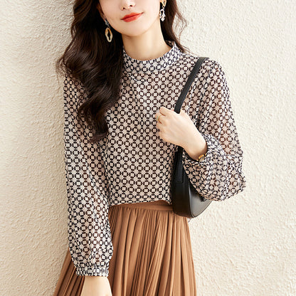Loose Belly-covering Chiffon Shirt Top