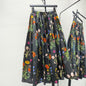 Mid-Length High-Waisted Youthful All-Match A-Line Floral Skirt
