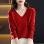 Women's Knitwear V-neck Pullover