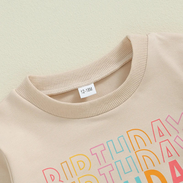 Girl's Birthday Letter Hoodie - Casual Versatile