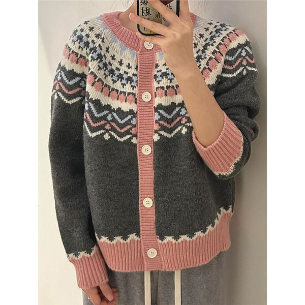 Pull en brocart tricoté Fairisland pour femme, automne et hiver, Noël