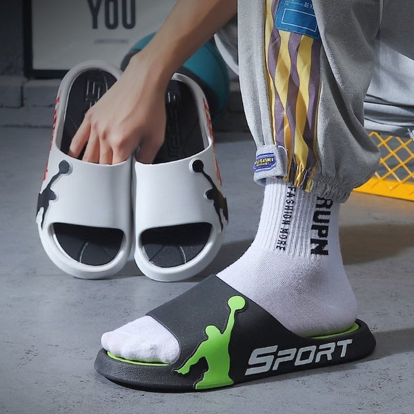 Men's Thick-soled Basketball Fashion Slippers