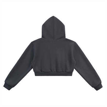 Womens Cropped stringless Hoodie