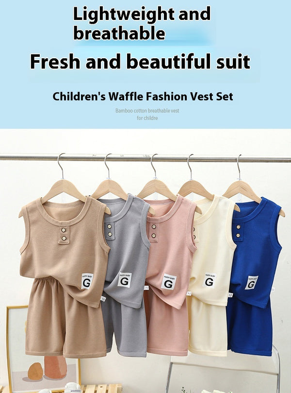 Baby Short-Sleeve Vest Two-Piece Set