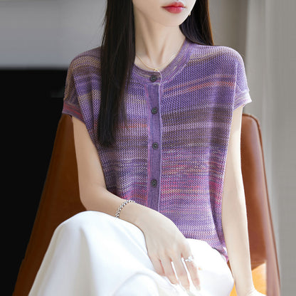 Summer Tencel Crewneck Short Sleeves