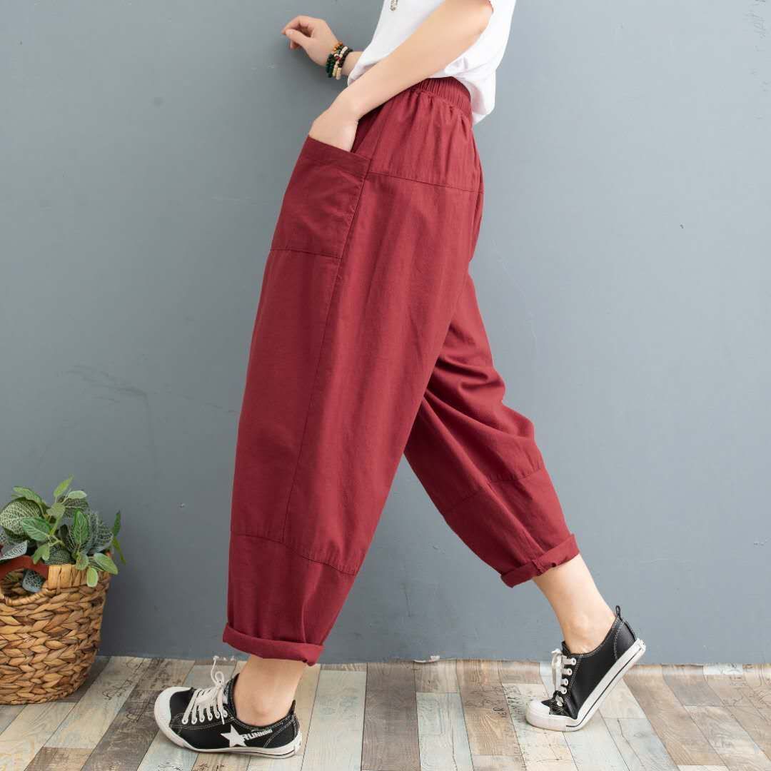 Womens Cropped Pants Printed