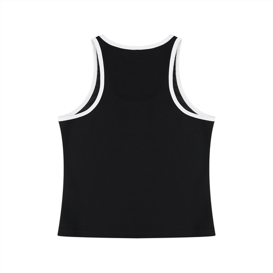 Women's Color Block Cropped Tank Top