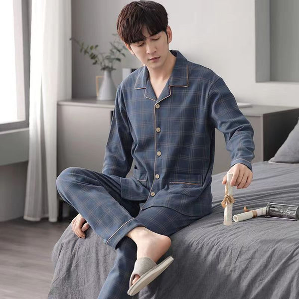Ensemble de pyjama ample printemps et automne pour hommes