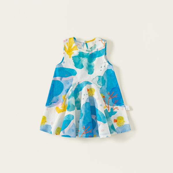Girls’ Sleeveless Graffiti Summer Dress