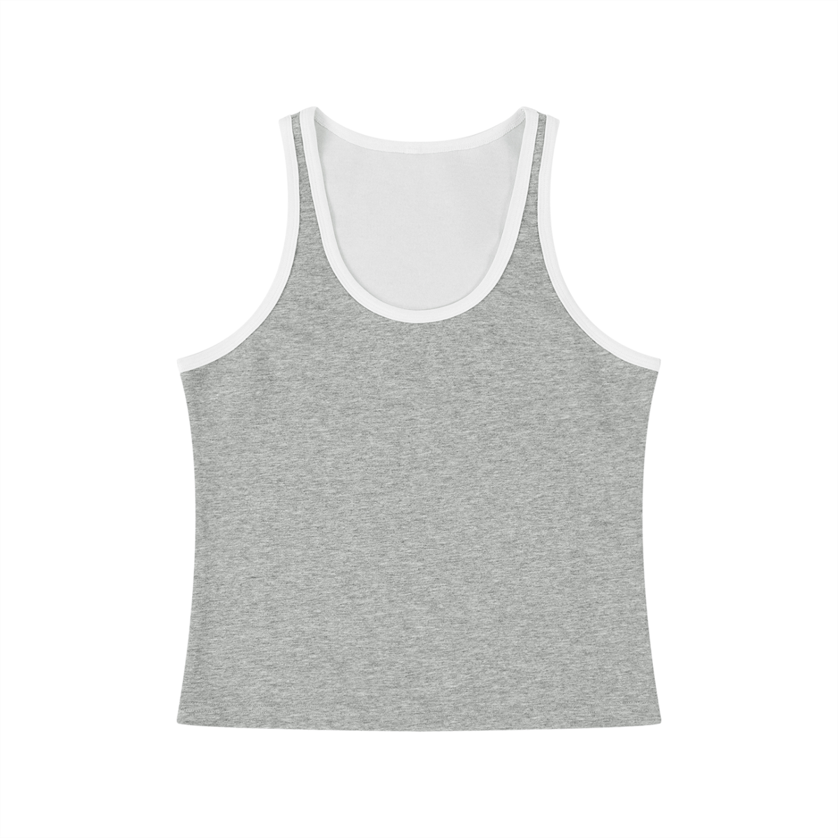 Women's Color Block Cropped Tank Top 220GSM
