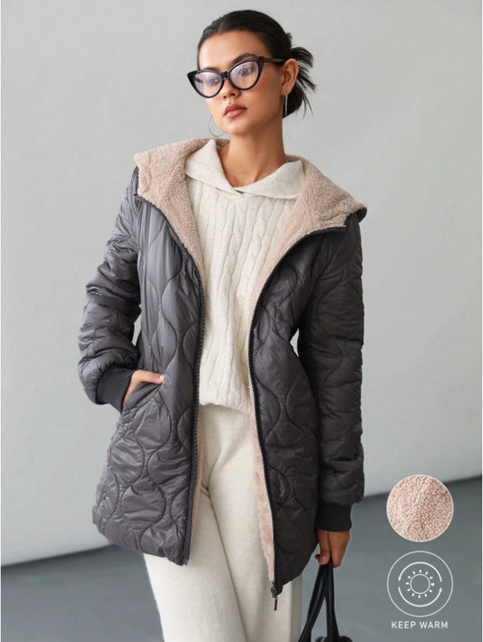 Aveloria Affinna Quilted Loose Hooded Padded Coat