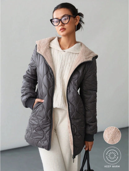 Aveloria Affinna Quilted Loose Hooded Padded Coat