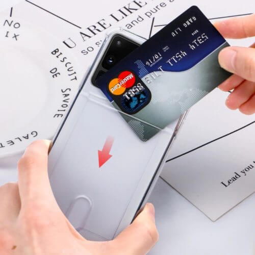 Soft TPU Clear Case With Card Slot - For Samsung S20 Ultra