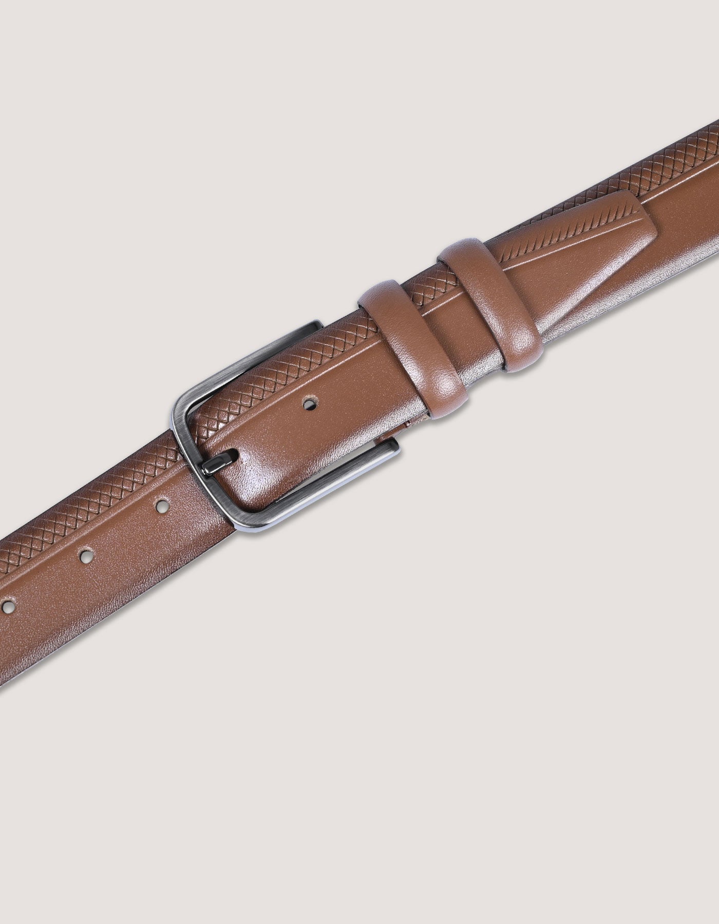 Ceinture formelle marron texturée