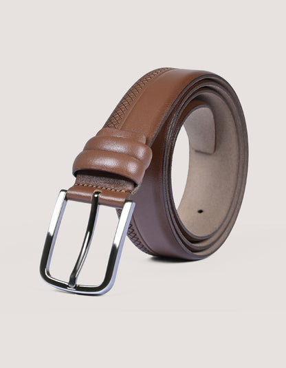 Ceinture formelle marron texturée