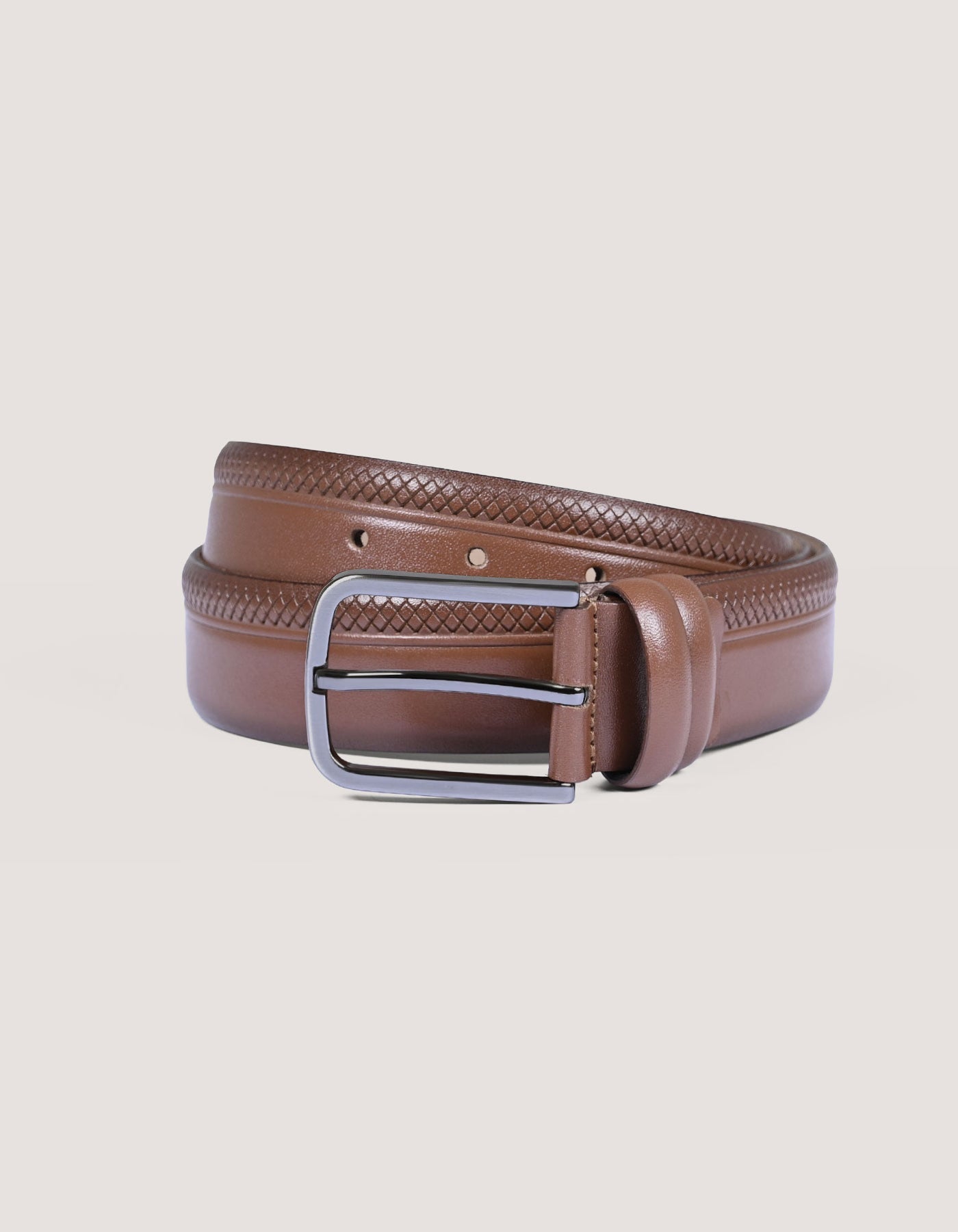 Ceinture formelle marron texturée