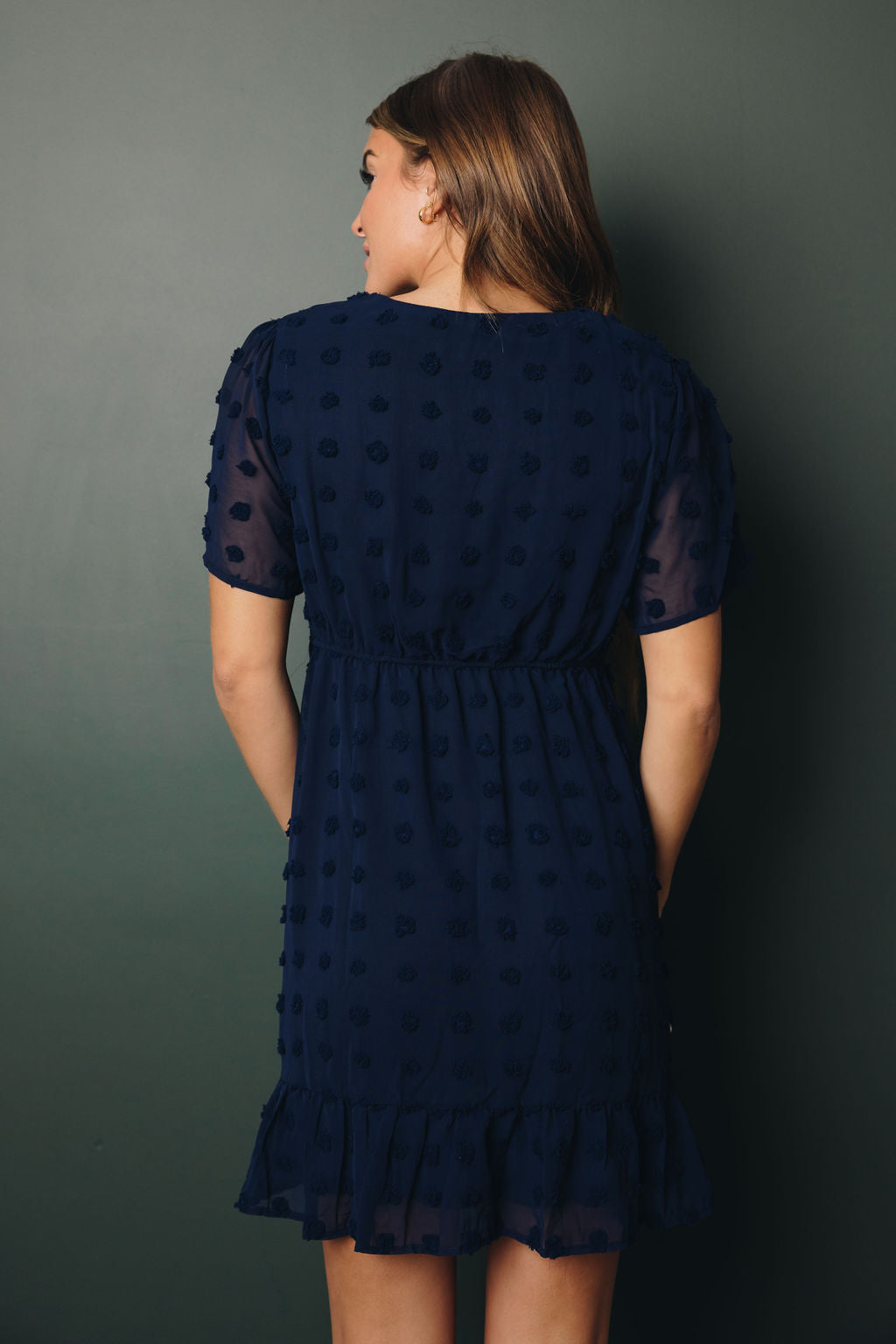 Robe portefeuille Georgie à pois suisses