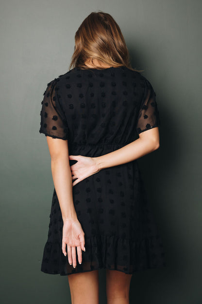 Robe portefeuille Georgie à pois suisses