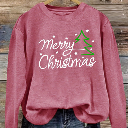 Women's Crew Neck Long Sleeve Top | Merry Christmas