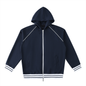 Striped Trim Zip-Up Hoodie 380GSM