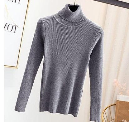 Tight pullover turtleneck sweater for women - Stuffs & Savers