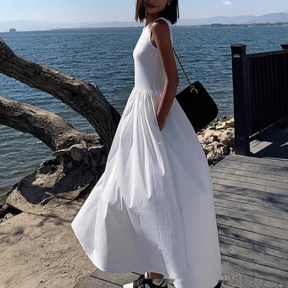 Women’s Sleeveless Slim Fit Long Dress