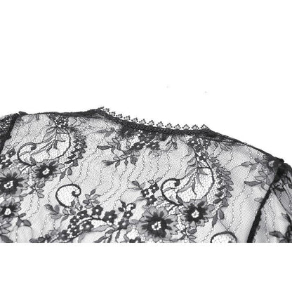 Dark In Love Gothic Deep-V Lace Bell Sleeve Cape
