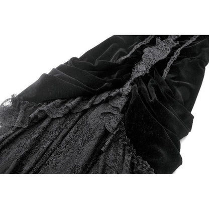 Robe longue en velours et dentelle « Vampiress Royal » Dark in Love